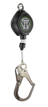 SafeWaze FS-FSP1211-G-RBH Class A 11' Galvanized Cable Retractable with Locking Rebar Hook