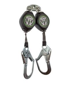 SafeWaze FS-FSP14095-W-RBH Class A 11' Web Dual Leg Retractable with Steel Rebar Hooks