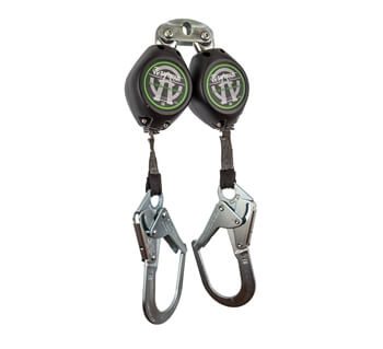 SafeWaze FS-FSP14095-W-RBH Class A 11' Web Dual Leg Retractable with Steel Rebar Hooks