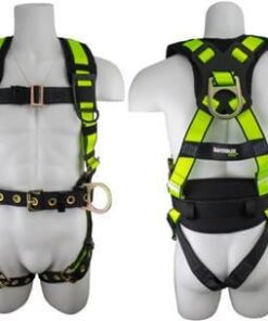 SafeWaze FS170 Pro Construction Tangle Free Harness, Back & Side D-Rings, Fixed Back Pad, Grommet Legs, Rated 420 lbs