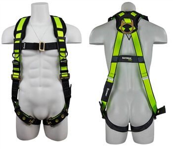 SafeWaze FS185 Tangle Free Harness, Single D Ring, Grommet Legs, Rated 420 lbs