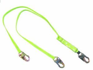 SafeWaze FS561 Series Dual Leg Lanyards, Shock Absorber and 3,600 lb Gate Rated Snap Hooks, 6 ft or Adjustable Length Options