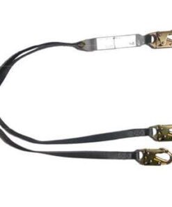 SafeWaze FS88661-HW Pro 6ft.  Heavyweight Shock Absorbing Dual Leg Lanyard with Double-Locking Snap Hooks, Big Boy 420 lb Rated