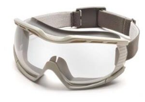 Pyramex G604T2 Goggles, Capstone Gray Chemical Splash Goggle with Clear Anti-Fog Lens inlcudes both Cloth and Neoprene Strap, Qty: Box/12 prs