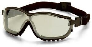 Pyramex GB1880ST Safety Glasses, V2G IO Mirror Anti-Fog Lens with Black Strap/Temples, Qty: Box/12 prs