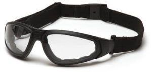 Pyramex GB4010ST Safety Glasses, XSG Eyewear Clear Anti-Fog Lens with Black Strap/Temples, Qty: Box/12 prs
