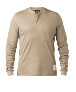 Saf-Tech HENL33 Arc Rated FR Henley T-Shirt 6.25 oz. Ultra Soft, 10.9 cal, 2112 Compliant, Made in USA