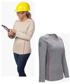 Lakeland LSCWAT Women's High Performance FR Long Sleeve Knit Crew T-Shirt