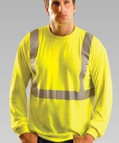 OccuNomix LUX-LST2 Hi Vis Yellow Class 2 Premium Long Sleeve Wicking T-Shirt