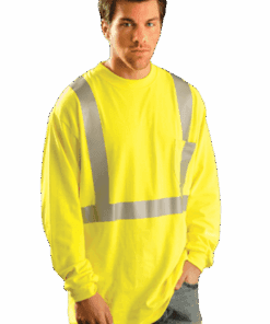 OccuNomix LUX-LST2/FR Classic Flame Resistant Long Sleeve T-Shirt, ASTM F1506, NFPA 70E  HRC 2
