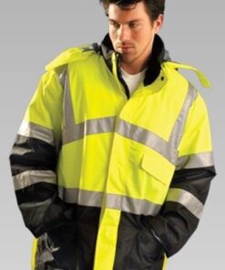 OccuNomix LUX-TJCW Premium Insulated Cold Weather Hi Vis Parka, ANSI Class 3, Breathable Waterproof, Thermal Insulation, Temperature Range 17