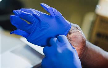 MD Metal Detectable Vinyl Disposable Glove Powder Free Food Grade, Case/10 Boxes