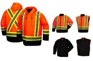 Pyramex RC7P3520 Hi Vis Class 3 Type R Weatherproof 7-in-1 Parka