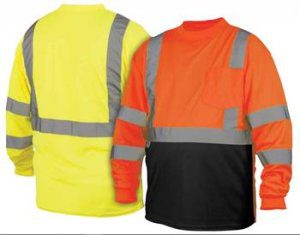 Pyramex RLTS31B Hi Vis Type R Class 3 Moisture Wicking Long Sleeve T-Shirt