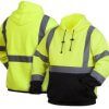 Pyramex RSSH3210 Hi Vis Type R Class 3 Pullover Hooded Sweatshirt
