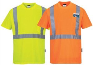Portwest S190 Hi Vis Class 2 Short Sleeve Pocket T-Shirt,  Wicking, Hi Vis Yellow or Hi Vis Orange