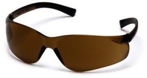 Pyramex S2515S Safety Glasses, Ztek Eyewear Coffee Lens with Coffee Frame, Qty: Box/12 prs