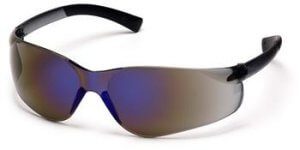 Pyramex S2575S Safety Glasses, Ztek Eyewear Blue Mirror Lens with Blue Mirror Frame, Qty: Box/12 prs