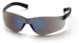 Pyramex S2575SN Safety Glasses, Mini Ztek Eyewear Blue Mirror Lens with Blue Mirror Frame, Qty: Box/12 prs