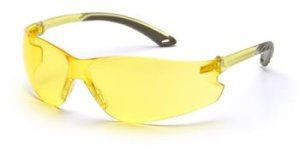 Pyramex S5830S Safety Glasses, Itek Eyewear Amber Lens with Amber Temples, Qty: Box/12 prs
