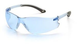 Pyramex S5860S Safety Glasses, Itek Eyewear Infinity Blue Lens with Infinity Blue Temples, Qty: Box/12 prs