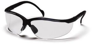 Pyramex SB1810S Safety Glasses, Venture II Eyewear Clear Lens with Black Frame, Qty: Box/12 prs