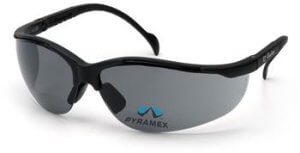 Pyramex SB1820R30 Safety Glasses, V2 Readers Eyewear Gray +3.0 Lens with Black Frame, Qty: Box/12 prs