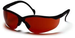 Pyramex SB1835S Safety Glasses, Venture II Eyewear Sun Block Bronze Lens with Black Frame, Qty: Box/12 prs