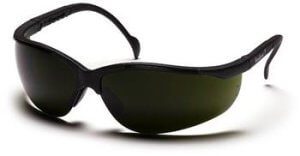 Pyramex SB1850SF Safety Glasses, Venture II Eyewear 5.0 IR Filter Lens with Black Frame, Qty: Box/12 prs