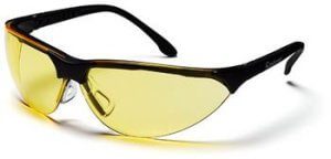 Pyramex SB2830S Safety Glasses, Rendezvous Eyewear Amber Lens with Black Frame, Qty: Box/12 prs