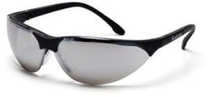 Pyramex SB2870S Safety Glasses, Rendezvous Eyewear Silver Mirror Lens with Black Frame, Qty: Box/12 prs