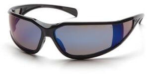 Pyramex SB5175DT Safety Glasses, Exeter Eyewear Blue Mirror Anti-Fog Lens with Black Frame, Qty: Box/12 prs