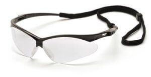 Pyramex SB6310SP Safety Glasses, PMXtreme Eyewear Clear Lens with Black Frame & Cord, Qty: Box/12 prs