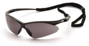 Pyramex SB6320SP Safety Glasses, PMXtreme Eyewear Gray Lens with Black Frame & Cord, Qty: Box/12 prs