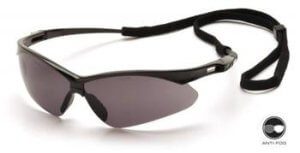 Pyramex SB6320STP Safety Glasses, PMXtreme Eyewear Gray Anti-Fog Lens with Black Frame & Cord, Qty: Box/12 prs