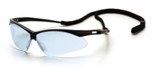 Pyramex SB6360SP Safety Glasses, PMXtreme Eyewear Infinity Blue Lens with Black Frame & Cord, Qty: Box/12 prs