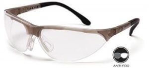 Pyramex SCG2810ST Safety Glasses, Rendezvous Eyewear Clear Anti-Fog Lens with Crystal Gray Frame, Qty: Box/12 prs