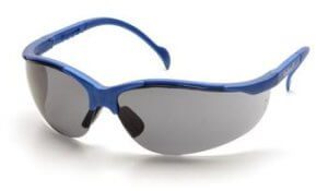 Pyramex SMB1820S Safety Glasses, Venture II Eyewear Gray Lens with Metallic Blue Frame, Qty: Box/12 prs