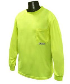 Radians ST21-NPGS Hi Vis Green Non-Rated Long Sleeve Moisture Wicking T-Shirt