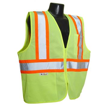 Radians SV225-2ZGM Class 2 Self Extinguishing Vest with Two-Tone Trim - Green