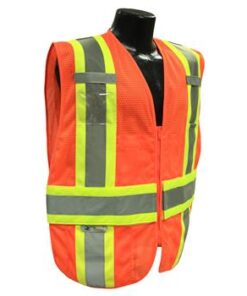 Radians SV23-2ZOM Class 2 Expandable Two Tone Safety Vest - Orange