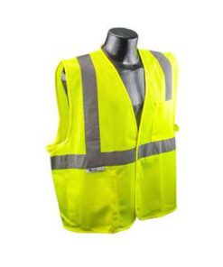 Radians SV2GM Class 2 Economy Mesh Safety Vest, Lime Green