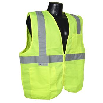 Radians SV2ZGS Class 2 Vest Green Solid with Zipper