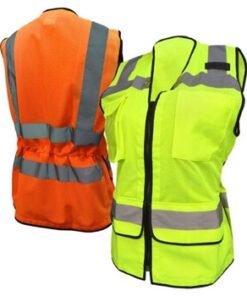 Radians SV59W Ladies Hi Vis Class 2 Heavy Duty Surveyor Safety Vest, Hi Vis Lime Green or Hi Vis Orange