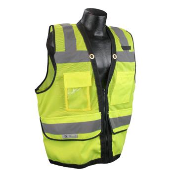 Radians SV59Z-2ZGD Class 2 Heavy Duty Surveyor Safety Vest with Zipper - Green