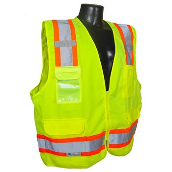 Radians SV62-2ZGT Class 2 Surveyor Heavy Duty Solid Twill Safety Vest - Green