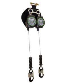 SAFEWAZE SW-8008-11LE-ALU-DL Class A 11' Leading Edge Cable Retractable Series, Dual Leg with Aluminum Snap Hooks