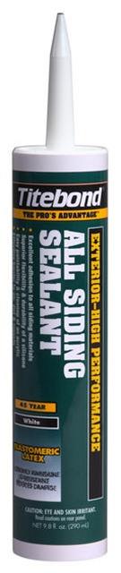 Titebond All Siding Sealants, 10.1 Oz. Cartridge, Case/12, 6 Color Choices