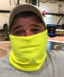 Neck Gaiter - FR CAT 2 70E, 9.6 cal, Lime FR Jersey Fabric, Made in USA