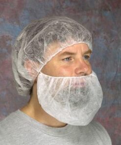 West Chester UBC-1000 Polypropylene Disposable White Beard Covers, 18 inch, Case/ 1,000